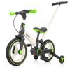 EOOWOY Balance Bike with Push Handle for Kids 18-60 Months, 6 in 1 Foldable Push Bike with Training Wheels & Pedals, Balance Bicycle for Boys and Girls with Brakes & Kickstand, Green view 1