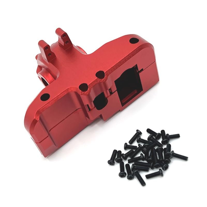 JOYSOG Metal Gear Cover for Hyper Go 1/14 14209 14210 RC Differential Cover Rear Diff Cover Upgrade Parts (Red)