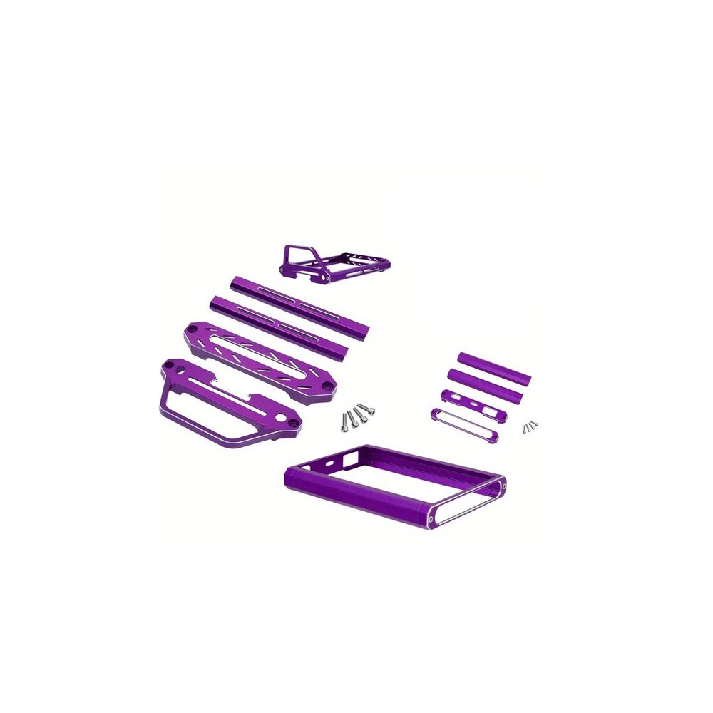 AMK RC Upgrade Parts: Metal Transmitter Protector Frame/Remote Control Metal Base for Flysky Noble NB4 (Purple)