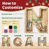 Bemaystar Personalized Name Letter Customized Piggy Bank - Wooden Money Bank for Kids, Boys or Girls - Birthday Gift view 2
