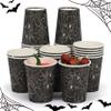ATFUNSHOP Halloween Paper Cups Black Spider and Halloween Tote Bag Ghost Pattern view 2