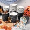 ATFUNSHOP Halloween Paper Cups Black Spider and Halloween Tote Bag Ghost Pattern view 4