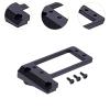 Aosekaa 1/10 RC Servo Mount, Front Axle Servo Mount, Easy to Install,Sturdy Door Bridge Modification Chassis Upgrade Part, Black view 2