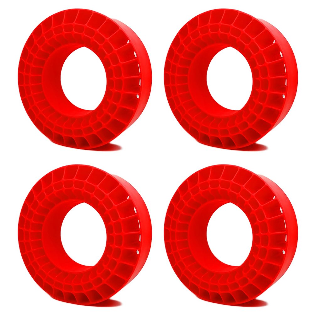 Silicone Rubber Insert Foam for 1/10 RC Crawler Fit 1.9 inch 114-120mm Wheel Tires(Red)