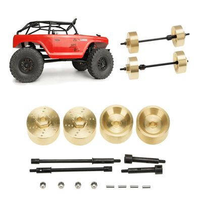 1:24 Scale Assessory RC Car Wheel Weights RC Car Brass 6mm Widen Axle Wheel Hub Counterweights for Axial SCX24 AXI00002 AXI00001 AXI90081