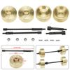 1:24 Scale Assessory RC Car Wheel Weights RC Car Brass 6mm Widen Axle Wheel Hub Counterweights for Axial SCX24 AXI00002 AXI00001 AXI90081 view 2