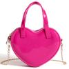 Girls Novelty Mini Heart-Shaped Purse Chain Purse Shoulder Crossbody Bags Tote Handbag Travel Wallet for Kids Gift (Rose) view 1