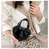 Girls Novelty Mini Heart-Shaped Purse Chain Purse Shoulder Crossbody Bags Tote Handbag Travel Wallet for Kids Gift (Black) view 3
