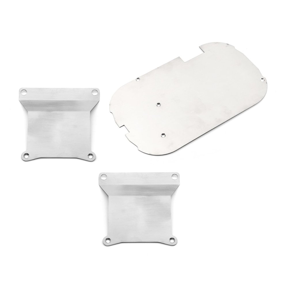 1/10 Stainless Steel Chassis Armor Set, RC Car Accessories for Tamiya TT01 On-Road