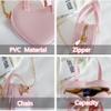 Girls Novelty Mini Heart-Shaped Purse Chain Purse Shoulder Crossbody Bags Tote Handbag Travel Wallet for Kids Gift (Pink) view 4