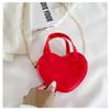 Girls Novelty Mini Heart-Shaped Purse Chain Purse Shoulder Crossbody Bags Tote Handbag Travel Wallet for Kids Gift (Red) view 3