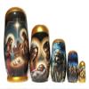 KaleaBoutique Collectible Long Lasting Christmas Nativity Russian Style 5 Piece Nesting Dolls Gift Set Martyoshka Doll - Impressionism Style, 5.75 Inches Tall - Includes Glossy Gift Box. view 3
