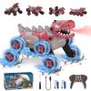 8 Wheels Dinosaur Transform RC Stunt Car - 2.4Ghz Remote Control Dinosaurs Monster Truck with Transforming & Spray & 360 Rotation, Dinosaur Toys for Kids 5-7 8-12, Boy Christmas Birthday Gift Age 4-6 view 1