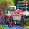 8 Wheels Dinosaur Transform RC Stunt Car - 2.4Ghz Remote Control Dinosaurs Monster Truck with Transforming & Spray & 360 Rotation, Dinosaur Toys for Kids 5-7 8-12, Boy Christmas Birthday Gift Age 4-6 view 2