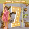 2.3Ft/70cm Tall Light Up Numbers 7 7th Birthday Decoration Pre-cut Frame Foam Cardboard Kit Large Mosaic Numbers for Party Decor Wedding Baby Shower view 2