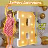 2.3Ft/70cm Tall Light Up Letters R Birthday Decoration Pre-cut Frame Foam Cardboard Kit Large Mosaic Letters for Wedding Baby Shower Party Decor view 2