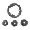 46T 1 Mod Hardened Steel Spur Gear with 18T+20T+22T Motor Pinion Gear for Traxxas 1/5 X-Maxx 1/7 XO-1 1/10 Maxx 1/10 E-REVO 2.0 VXL, Replace 6447 (46T) view 2