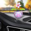Solar Dancing Flowers - Flower | Solar Power Kits | Solar Powered Toy | Shaking Flower Solar Ornament | Solar Flower Car Ornaments | Unique Car Decoration Dancing Flower Dashboard Di view 2