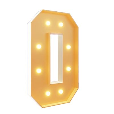 2.3 Feet Tall Light Up Numbers 0 Marquee Numbers Sign Giant Mosaic Numbers Foam Board Kit Large Numbers for 10th Birthday Anniversary Decorations Wedding Party Decor