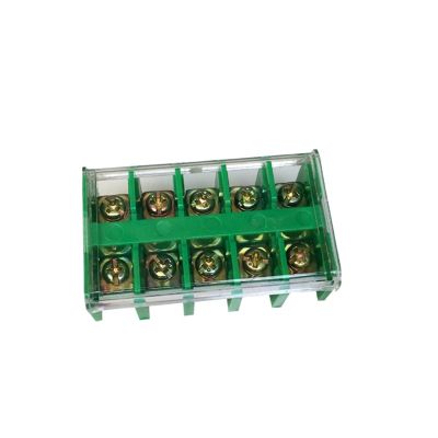 (5PCS) JF5-2.5/5 Copper Terminal Blocks 25A/5P 660V Universal DIN Rail Mounted Wire Dual Row Connector 0.5-2.5mm2