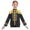 Eandarui Kids 1960s British Pop-star Jacket Long Sleeve Golden Lace Rock Band Musician Shirt Top for Carnival Party Black 12 Years view 3