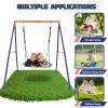 40 Saucer Swing with Stand for Kids Outdoor, 500lbs Swing Set with Heavy Duty Metal Swing Stand for Backyard, Safe Waterproof Round Swing,Outdoor Kids Play Equipment view 3