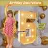 2.3Ft/70cm Tall Light Up Numbers 5 5th Birthday Decoration Pre-cut Frame Foam Cardboard Kit Large Mosaic Numbers for Party Decor Wedding Baby Shower view 2