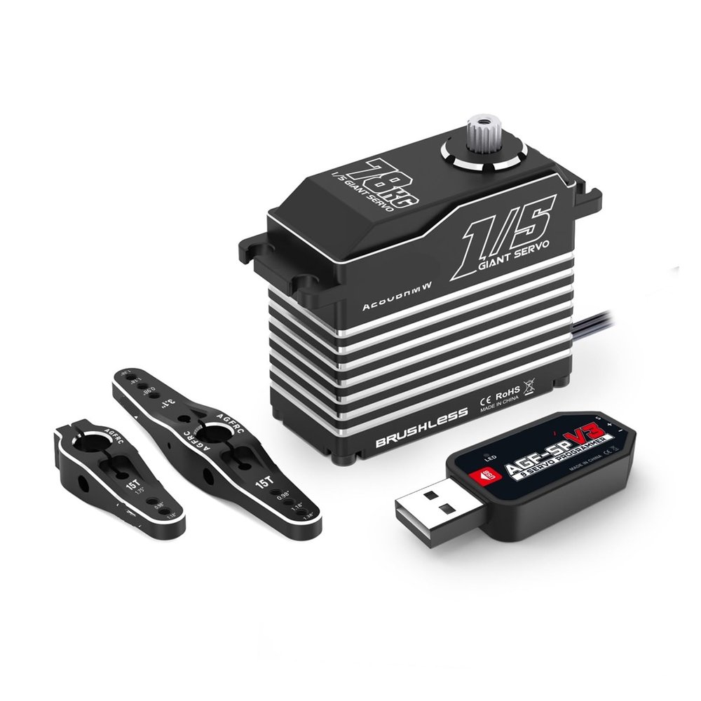 1/5 Scale Giant servo A280BH 78KG high Torque Steel Gear programmable Digital brushless servo(A280BHMW Set1)
