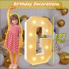 2.3Ft/70cm Tall Light Up Letters G Birthday Decoration Pre-cut Frame Foam Cardboard Kit Large Mosaic Letters for Wedding Baby Shower Party Decor view 2