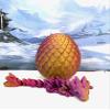 3D Printed Baby Dragon with Dragon Egg, Articulated Clover, Crystal, Easter, Gemstone, Orchid, Rose, Sushi, Woodland Baby Dragon, Fidget Toy for Autism ADHD BD001 (Gemstone Dragon, RED Purple Gold) view 1