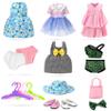 Zecckige 18 inch Doll Clothes and Accessories for American 18 Inch Dolls Girl Clothing Gift, 18Pcs Complete Set Clothing with Outfits, Dress, Shoes, Swimsuit, Underwear, Hat, Handbag, Clothes Hangers view 1