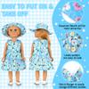 Zecckige 18 inch Doll Clothes and Accessories for American 18 Inch Dolls Girl Clothing Gift, 18Pcs Complete Set Clothing with Outfits, Dress, Shoes, Swimsuit, Underwear, Hat, Handbag, Clothes Hangers view 3