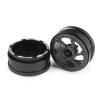 Beadlock Wheel Rims 4PCS 1.9" Upgraded Carbon Fiber Aluminum Wheel Hub Compatible with 1/10 RC Crawler Gen8 TRX-4 Axial VS4-10 Capra SCX10 RC Car Accessories (Patten F) view 2