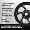Beadlock Wheel Rims 4PCS 1.9" Upgraded Carbon Fiber Aluminum Wheel Hub Compatible with 1/10 RC Crawler Gen8 TRX-4 Axial VS4-10 Capra SCX10 RC Car Accessories (Patten F) view 3