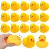 Yellow Rubber Ducks Bath Toys 20Pack, Bathtub Floating Squeaky Duck Bulk Baby Preschool Bath Toy for Baby Shower Infants Kids Toddler Birthday Party Decoration Gift (Large) view 1