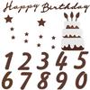 Luxylei Birthday Party Decoration Set Retro Felt Banner Cake Number Wall Decor Letter Cake Set Flag Banner for Birthday Decor view 1