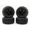4PCS 12mm Hex 90mm (3.54") RC Wheels Monster Truck Tire Set for 1/14 Hyper Go H14BM 14210, Wltoys 144001 144010 RC Car (90mm Monster Truck Tires G) view 1