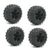 4PCS 12mm Hex 85mm (3.35") RC Wheels Monster Truck Tire Set for 1/14 1/16 Hyper Go H14BM 14210 H16BM H16DR 16210, Wltoys 144001 144010 RC Car (85mm Monster Truck Tires B) view 1