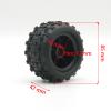 4PCS 12mm Hex 85mm (3.35") RC Wheels Monster Truck Tire Set for 1/14 1/16 Hyper Go H14BM 14210 H16BM H16DR 16210, Wltoys 144001 144010 RC Car (85mm Monster Truck Tires B) view 3