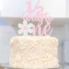 Daisy 1/2 Way to One Cake Topper half birthday decoration baby boys girls 6 month birthday party supplies view 3
