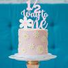 Daisy 1/2 Way to One Cake Topper half birthday decoration baby boys girls 6 month birthday party supplies view 4