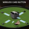 MXHACD 2 in 1 Card Dealer & Shuffler,Automatic Card Shuffler and Dealer,360 Rotating Card Dealing Machine with 4 Wireless Dealer Buttons,for UNO, Blackjack, Texas Hold'em(Color:Black) view 2