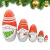 Santa Nest Dolls, Wooden Christmas Nesting Dolls, 5 x GNOME Faceless Nesting Dolls Set, Wooden Figures, Festival Decoration, Christmas Nesting Doll for Party Decorations view 1