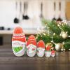 Santa Nest Dolls, Wooden Christmas Nesting Dolls, 5 x GNOME Faceless Nesting Dolls Set, Wooden Figures, Festival Decoration, Christmas Nesting Doll for Party Decorations view 3