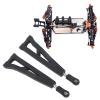 2PCS RC Front Upper Suspension Arm Plastic Steel Front Upper Swing Arm Accessory for ZD Racing 9021 08423 RC Car Black view 3