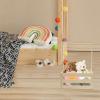 Abizarch Baby Shower Crate Closet Smooth Wood Baby Shower Basket with Portable Handle Large Capacity Baby Storage Crate with 5 Hangers for New Born Baby Shower view 4