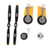 Alomejor RC Airplane Propeller, Precision Crafted Landing Gear Accessories Wheel Fairing for Beginners hobbyists Park Flying DIY Model Building view 1