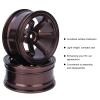 4pcs Aluminum Alloy Wheel Hub for Universal 1/10 Flat Running Drift RC Car (Coffee) view 2