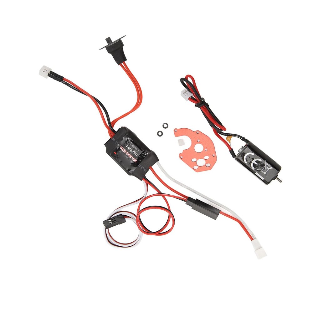 050 66T Brushed Motor 30A Brushed ESC Kit High Torsion Connector for Axial Scx24 Remote Control Car