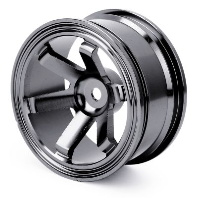 4pcs Aluminum Alloy Wheel Hub for Universal 1/10 Flat Running Drift RC Car (Black)